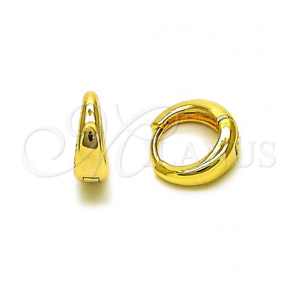 Oro Laminado Huggie Hoop, Gold Filled Style Polished, Golden Finish, 02.195.0190.12