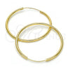 Oro Laminado Medium Hoop, Gold Filled Style Polished, Golden Finish, 02.170.0156.40