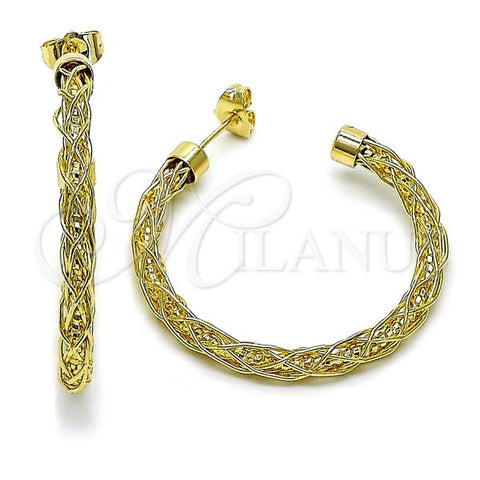 Oro Laminado Medium Hoop, Gold Filled Style Polished, Golden Finish, 02.385.0072.40