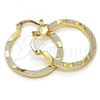 Oro Laminado Small Hoop, Gold Filled Style Matte Finish, Golden Finish, 02.170.0204.25