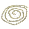 Oro Laminado Basic Necklace, Gold Filled Style Mariner Design, Diamond Cutting Finish, Golden Finish, 04.213.0247.22
