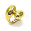 Oro Laminado Elegant Ring, Gold Filled Style Teardrop Design, Polished, Golden Finish, 01.283.0047