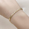 Oro Laminado Basic Bracelet, Gold Filled Style Mariner Design, Polished, Golden Finish, 5.222.025.07