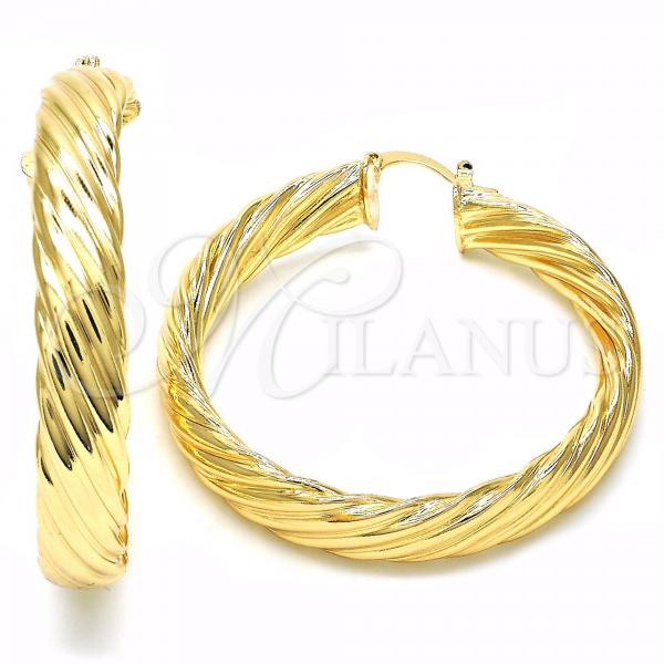 Oro Laminado Large Hoop, Gold Filled Style Polished, Golden Finish, 02.261.0046.50