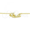 Sterling Silver Pendant Necklace, Love Design, with White Cubic Zirconia, Polished, Golden Finish, 04.336.0021.2.16