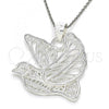Sterling Silver Fancy Pendant, Bird Design, Polished,, 05.398.0019