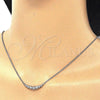 Sterling Silver Pendant Necklace, with White Cubic Zirconia, Polished, Rhodium Finish, 04.336.0089.16