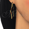 Stainless Steel Large Hoop, Star Design, Polished, Golden Finish, 02.356.0005.55