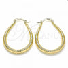 Oro Laminado Medium Hoop, Gold Filled Style Diamond Cutting Finish, Golden Finish, 02.170.0279.30