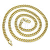 Oro Laminado Basic Necklace, Gold Filled Style Miami Cuban Design, Polished, Golden Finish, 5.223.013.20