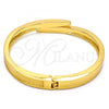 Gold Tone Individual Bangle, with White Crystal, Polished, Golden Finish, 07.252.0017.05.GT (09 MM Thickness, Size 5 - 2.50 Diameter)