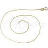 Oro Laminado Basic Necklace, Gold Filled Style Rolo Design, Polished, Golden Finish, 04.09.0186.20