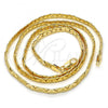 Oro Laminado Basic Necklace, Gold Filled Style Matte Finish, Golden Finish, 04.63.1345.24
