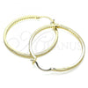 Oro Laminado Medium Hoop, Gold Filled Style with White Micro Pave, Polished, Golden Finish, 02.185.0005.40