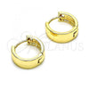 Oro Laminado Huggie Hoop, Gold Filled Style Polished, Golden Finish, 02.213.0474.15