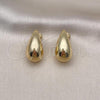 Oro Laminado Stud Earring, Gold Filled Style Polished, Golden Finish, 02.122.0124