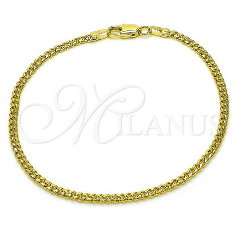 Oro Laminado Basic Bracelet, Gold Filled Style Miami Cuban Design, Polished, Golden Finish, 04.213.0335.07