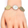 Oro Laminado Fancy Bracelet, Gold Filled Style Elephant Design, Polished, Golden Finish, 03.63.2038.08