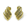 Oro Laminado Stud Earring, Gold Filled Style Polished, Golden Finish, 02.196.0184