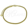 Oro Laminado Basic Anklet, Gold Filled Style Polished, Golden Finish, 03.213.0298.09