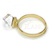 Oro Laminado Multi Stone Ring, Gold Filled Style with Vitrail Light Swarovski Crystals, Polished, Golden Finish, 01.239.0003.6 (One size fits all)