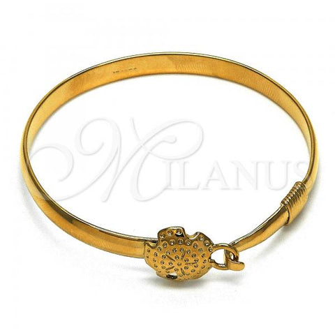 Oro Laminado Individual Bangle, Gold Filled Style Polished, Golden Finish, 07.192.0014.1.04 (05 MM Thickness, Size 4 - 2.25 Diameter)
