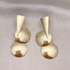 Oro Laminado Long Earring, Gold Filled Style Polished, Golden Finish, 02.385.0021