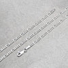 Sterling Silver Basic Necklace, Figaro Design, Polished, Silver Finish, 04.420.0016.18