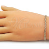 Oro Laminado Basic Bracelet, Gold Filled Style Bismark Design, Polished, Tricolor, 04.213.0263.1.07