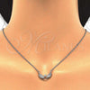 Sterling Silver Pendant Necklace, with White Cubic Zirconia and White Crystal, Polished, Rhodium Finish, 04.336.0005.16