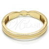 Oro Laminado Individual Bangle, Gold Filled Style with White Crystal, Polished, Golden Finish, 07.252.0046.05 (09 MM Thickness, Size 5 - 2.50 Diameter)