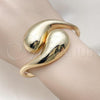 Oro Laminado Individual Bangle, Gold Filled Style Teardrop Design, Polished, Golden Finish, 07.307.0039.05