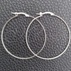 Sterling Silver Medium Hoop, Hollow Design, Polished, Silver Finish, 02.389.0187.40