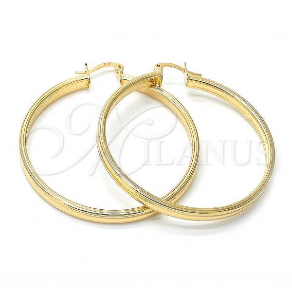 Oro Laminado Large Hoop, Gold Filled Style Polished, Golden Finish, 5.136.014.50