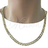 Oro Laminado Basic Necklace, Gold Filled Style Curb Design, Polished, Golden Finish, 5.222.001.24