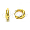 Oro Laminado Huggie Hoop, Gold Filled Style Polished, Golden Finish, 02.195.0190.14