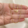 Oro Laminado Basic Necklace, Gold Filled Style Rope Design, Diamond Cutting Finish, Golden Finish, 04.118.0112.28