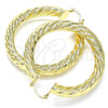 Oro Laminado Large Hoop, Gold Filled Style and Hollow Polished, Golden Finish, 02.170.0347.50