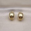 Oro Laminado Stud Earring, Gold Filled Style Polished, Golden Finish, 02.122.0121