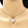 Oro Laminado Locket Pendant, Gold Filled Style Heart and Flower Design, Polished, Golden Finish, 05.117.0013