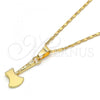 Oro Laminado Pendant Necklace, Gold Filled Style Polished, Golden Finish, 04.242.0086.24