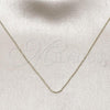 Oro Laminado Basic Necklace, Gold Filled Style Rolo Design, Polished, Golden Finish, 04.213.0337.16