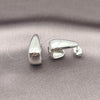 Rhodium Plated Small Hoop, Polished, Rhodium Finish, 02.163.0231.1.16