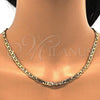 Oro Laminado Basic Necklace, Gold Filled Style Mariner Design, Polished, Golden Finish, 5.222.024.18