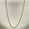 Stainless Steel Basic Necklace, Rolo Design, Polished, Golden Finish, 04.238.0015.18