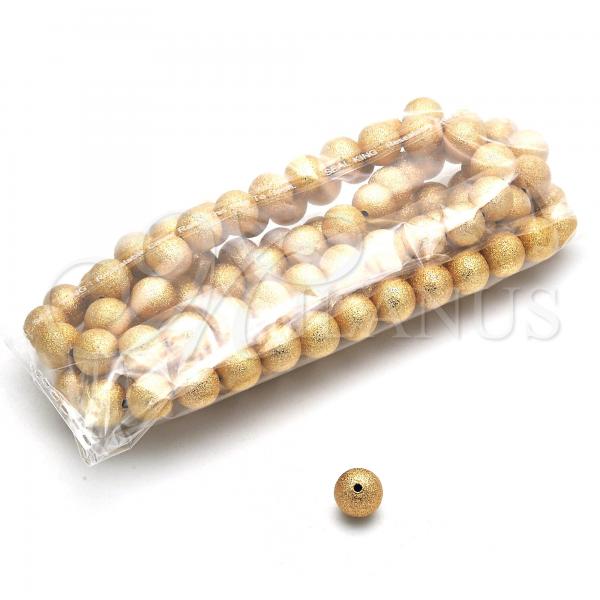 Oro Laminado Bead, Gold Filled Style Ball Design, Matte Finish, Golden Finish, 5.234.027.12.100