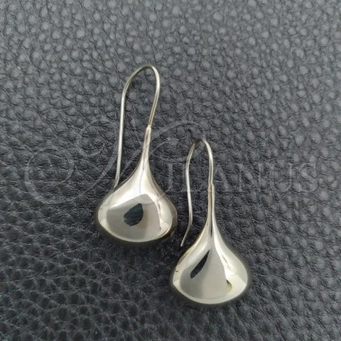 Sterling Silver Dangle Earring, Teardrop Design, Polished, Silver Finish, 02.397.0006