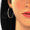 Oro Laminado Medium Hoop, Gold Filled Style with White Cubic Zirconia, Polished, Golden Finish, 02.156.0152.40