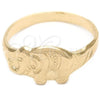 Oro Laminado Elegant Ring, Gold Filled Style Dragon-Fly Design, Polished, Golden Finish, 01.32.0043.04 (Size 4)