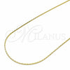 Oro Laminado Basic Necklace, Gold Filled Style Snake  Design, Golden Finish, 04.09.0179.18